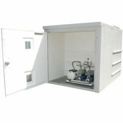 3000 Litre GRP Enclosure With Built In Tank And 80L/min Twin Pump -TANKS DIRECT Sales 2371 3088