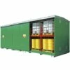 24 IBC / 96 Drum Steel Dual Purpose Sliding Door Storage Unit -TANKS DIRECT Sales 2711 3586