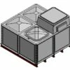 4000 Litre GRP Sectional Water Tank, Internally Flanged Base, AB Airgap (IFB)