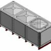 3000 Litre GRP Sectional Water Tank, 3x1x1 Internally Flanged Base (IFB) -TANKS DIRECT Sales 36305 18879