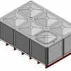 6000 Litre GRP Sectional Water Tank, 3x2x1 Internally Flanged Base (IFB)
