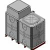3000 Litre GRP Sectional Water Tank, 2x1x1.5 Internally Flanged Base, AB Airgap (IFB) -TANKS DIRECT Sales 36356 18895