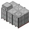 9000 Litre GRP Sectional Water Tank, Internally Flanged Base, AB Airgap (IFB) -TANKS DIRECT Sales 36614 18935