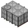 9000 Litre GRP Sectional Water Tank, Internally Flanged Base (IFB)