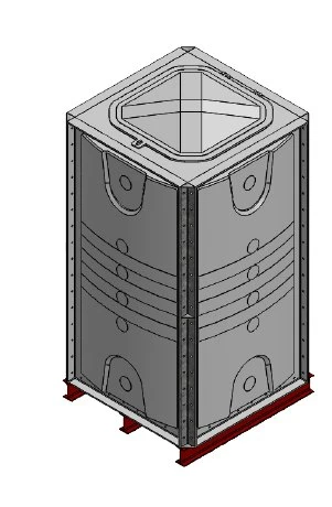 2000 Litre GRP Sectional Water Tank, 1x1x2 Internally Flanged Base (IFB) 3 2000 Litre GRP Sectional Water Tank, 1x1x2 Internally Flanged Base (IFB)