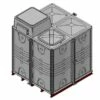 8000 Litre GRP Sectional Water Tank, 2x2x2 Internally Flanged Base, AB Airgap (IFB) -TANKS DIRECT Sales 36887 18966