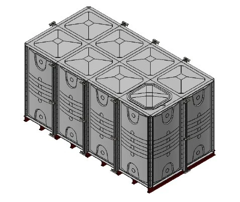 16000 Litre GRP Sectional Water Tank, Internally Flanged Base (IFB) 3 16000 Litre GRP Sectional Water Tank, Internally Flanged Base (IFB)