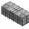 15000 Litre GRP Sectional Water Tank, Internally Flanged Base (IFB) Divided -TANKS DIRECT Sales 38333 19151