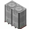 4000 Litre GRP Sectional Water Tank, Internally Flanged Base (IFB) Divided