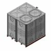 8000 Litre GRP Sectional Water Tank, Internally Flanged Base (IFB) Divided