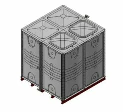 8000 Litre GRP Sectional Water Tank, Internally Flanged Base (IFB) Divided