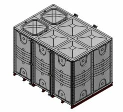 12000 Litre GRP Sectional Water Tank, Internally Flanged Base (IFB) Divided