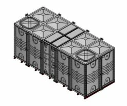 20000 Litre GRP Sectional Water Tank, Internally Flanged Base (IFB) Divided