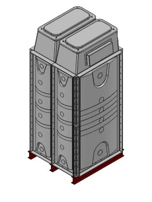 2000 Litre GRP Sectional 1x1x2 Water Tank, Internally Flanged Base, Divided, AB Airgap 3 2000 Litre GRP Sectional 1x1x2 Water Tank, Internally Flanged Base, Divided, AB Airgap