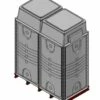4000 Litre GRP Sectional 2x1x2 Water Tank, Internally Flanged Base, Divided, AB Airgap -TANKS DIRECT Sales 42048 19641