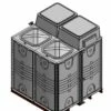8000 Litre GRP Sectional 2x2x2 Water Tank, Internally Flanged Base, Divided, AB Airgap -TANKS DIRECT Sales 42050 19644