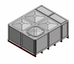 5000 Litre GRP Sectional Water Tank, Internally Flanged Base (IFB)