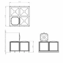 4000 Litre GRP Sectional Water Tank, Internally Flanged Base (IFB) 9 4000 Litre GRP Sectional Water Tank, Internally Flanged Base (IFB) -TANKS DIRECT Sales 4217 6479