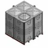 8000 Litre GRP Sectional Water Tank, 2x2x2 Internally Flanged Base (IFB)