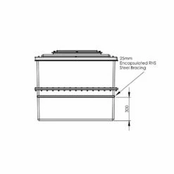 1135 Litre GRP Water Tank - Two Piece Insulated -TANKS DIRECT Sales 4266 6607