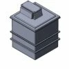 1220 Litre Type AB Air Gap GRP Water Tank - Two Piece Insulated, Cat 5 -TANKS DIRECT Sales 4283 6684