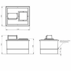 1364 Litre Type AB Air Gap GRP Water Tank, Insulated, Cat 5 -TANKS DIRECT Sales 4297 6743