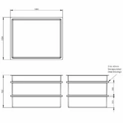 1360 Litre Open Top GRP Water Tank -TANKS DIRECT Sales 4306 6782