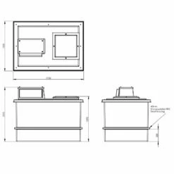 1500 Litre Type AB Air Gap GRP Water Tank, Insulated, Cat 5 -TANKS DIRECT Sales 4310 6801