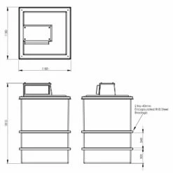 1501 Litre Type AB Air Gap GRP Water Tank, Insulated, Cat 5 -TANKS DIRECT Sales 4320 6856