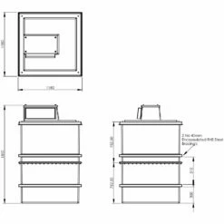 1501 Litre Type AB Air Gap GRP Water Tank - Two Piece Insulated, Cat 5 -TANKS DIRECT Sales 4323 6873