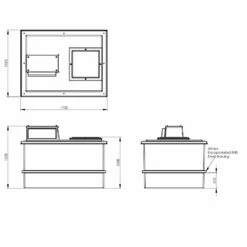 1590 Litre Type AB Air Gap GRP Water Tank, Insulated, Cat 5 -TANKS DIRECT Sales 4331 6906