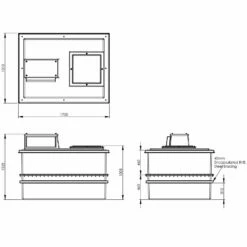1590 Litre Type AB Air Gap GRP Water Tank - Two Piece Insulated, Cat 5 -TANKS DIRECT Sales 4334 6923