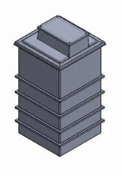 2001 Litre Type AB Air Gap GRP Water Tank, Insulated, Cat 5