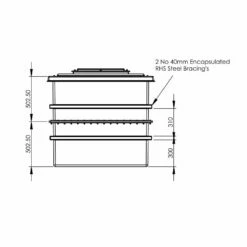 2000 Litre GRP Water Tank - Two Piece Insulated -TANKS DIRECT Sales 4373 7086