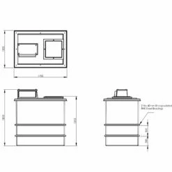 2250 Litre Type AB Air Gap GRP Water Tank, Insulated, Cat 5 -TANKS DIRECT Sales 4388 7147