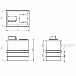 2250 Litre Type AB Air Gap GRP Water Tank - Two Piece Insulated, Cat 5 -TANKS DIRECT Sales 4391 7170