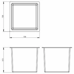225 Litre Open Top GRP Water Tank -TANKS DIRECT Sales 4396 7185