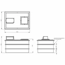 2272 Litre Type AB Air Gap GRP Water Tank, Insulated, Cat 5 -TANKS DIRECT Sales 4398 7198