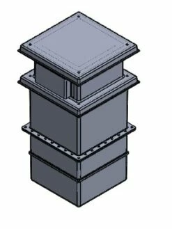 251 Litre Type AB Air Gap GRP Water Tank, Two Piece, Insulated, Cat 5