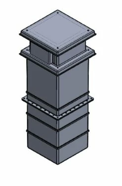 375 Litre Type AB Air GapGRP Water Tank - Two Piece Insulated, Cat 5