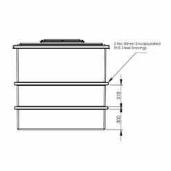 2726 Litres GRP Water Tank, Insulated -TANKS DIRECT Sales 4437 7378