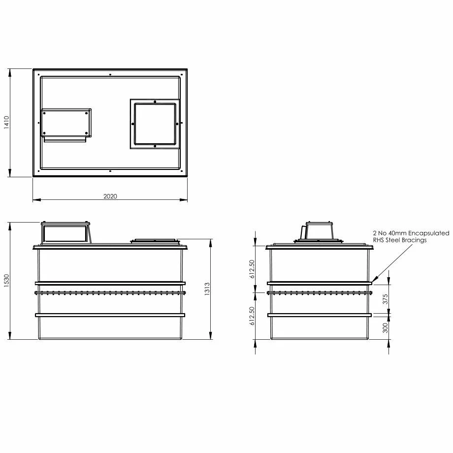 2726 Litre Type AB Air Gap GRP Water Tank - Two Piece Insulated, Cat 5 8 2726 Litre Type AB Air Gap GRP Water Tank - Two Piece Insulated, Cat 5 - Image 6