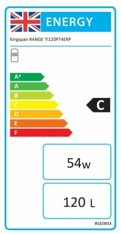 Kingspan Range Tribune HE 120 Litres Unvented Vertical Pre-Plumbed Indirect Hot Water Cylinder -TANKS DIRECT Sales 44563 20286