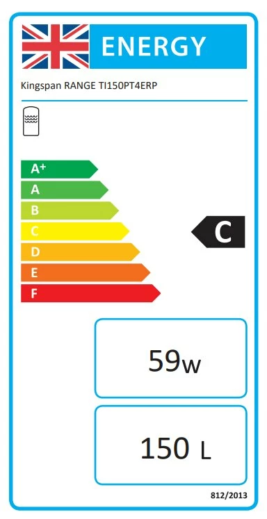 Kingspan Range Tribune HE 150 Litres Unvented Vertical Pre-Plumbed Indirect Hot Water Cylinder 5 Kingspan Range Tribune HE 150 Litres Unvented Vertical Pre-Plumbed Indirect Hot Water Cylinder - Image 3