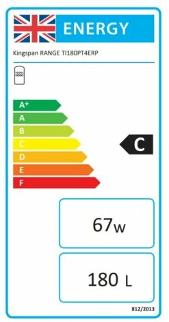 Kingspan Range Tribune HE 180 Litres Unvented Vertical Pre-Plumbed Indirect Hot Water Cylinder -TANKS DIRECT Sales 44566 20288