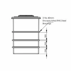 3001 Litre GRP Water Tank, Insulated -TANKS DIRECT Sales 4456 7469