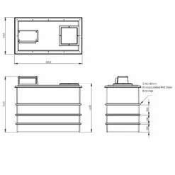 3001 Litre Type AB Air Gap GRP Water Tank, Insulated, Cat 5 -TANKS DIRECT Sales 4457 7470