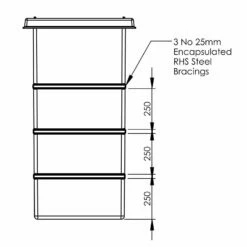 305 Litre GRP Water Tankwith Insulation -TANKS DIRECT Sales 4466 7517