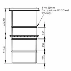 305 Litre GRP Water Tank - Two Piece Insulated -TANKS DIRECT Sales 4467 7524