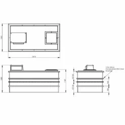 3185 Litre Type AB Air Gap GRP Water Tank - Two Piece Insulated, Cat 5 -TANKS DIRECT Sales 4474 7560